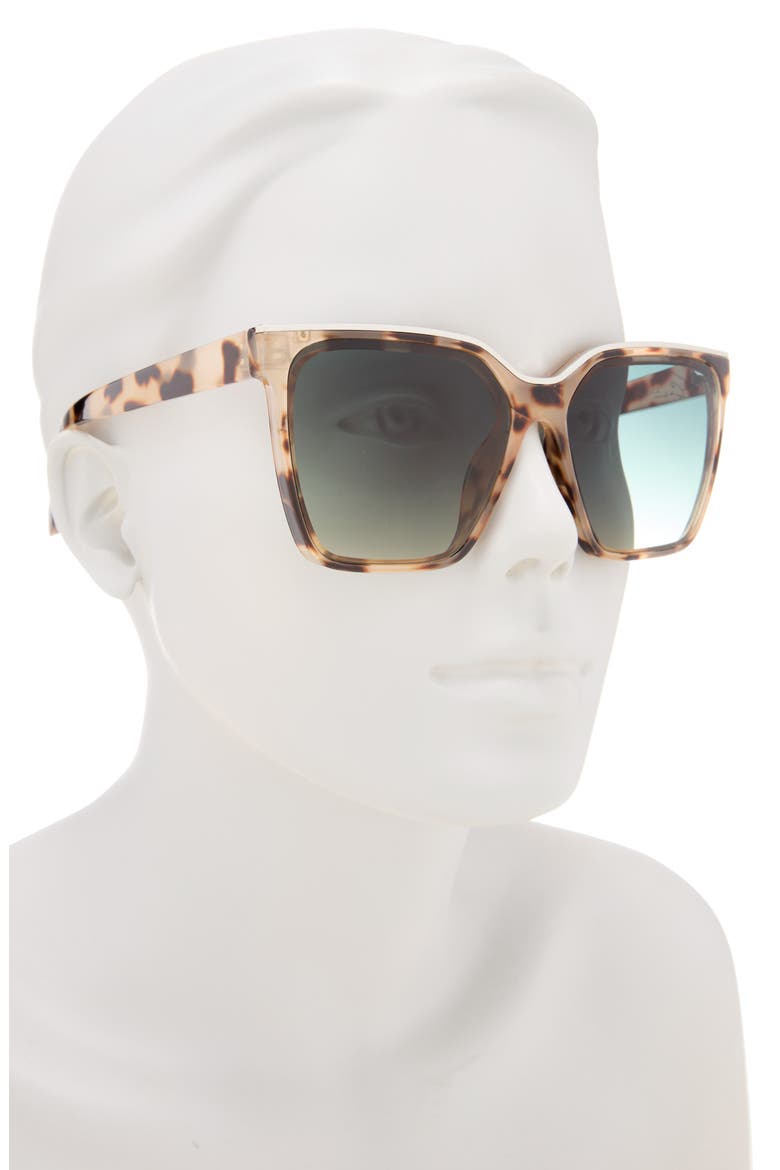 136mm Square Sunglasses, Alternate, color, OATMEAL