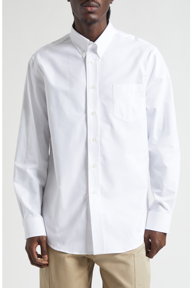 Classic Fit Cotton Oxford Button-Down Shirt, Main, color, WHITE