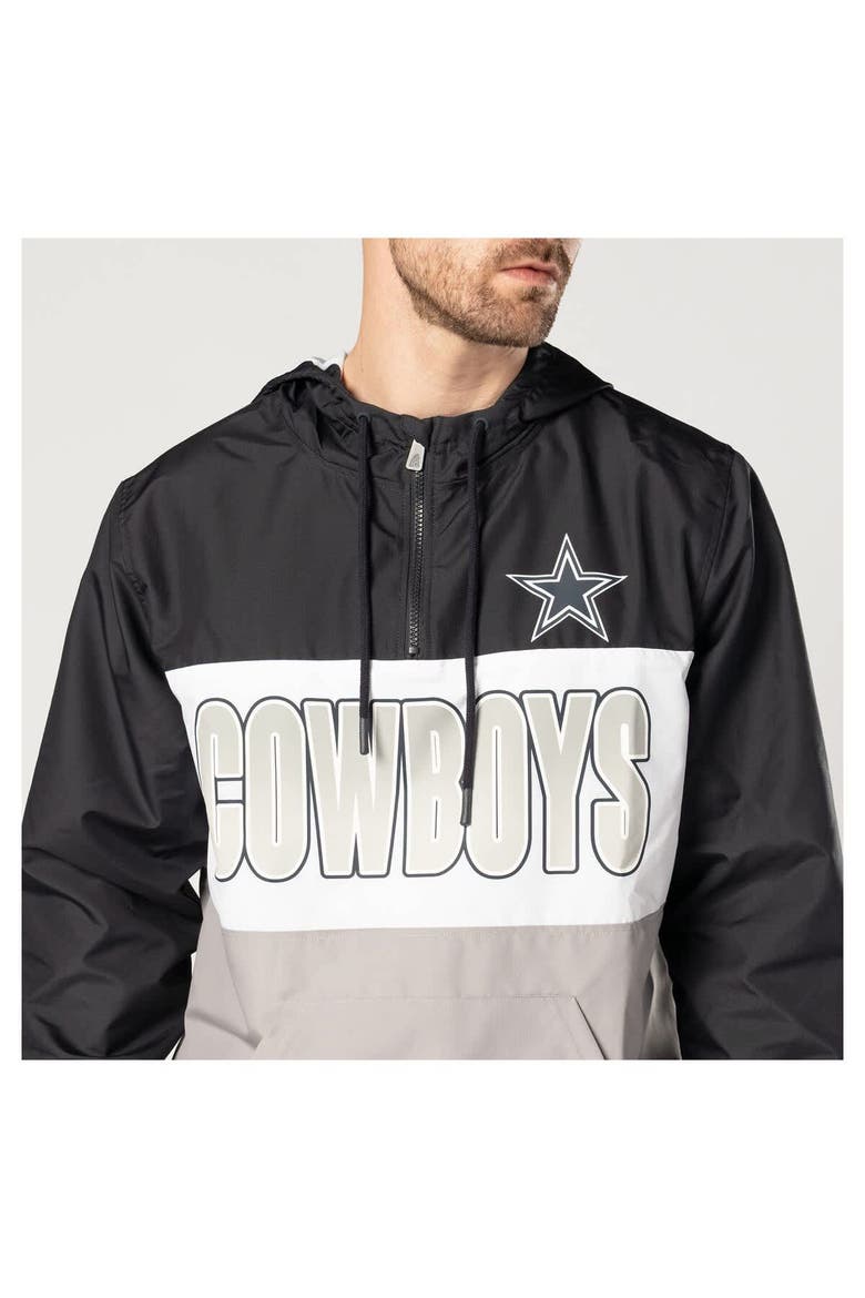 Men's New Era Navy Dallas Cowboys Ripstop Quarter-Zip Hooded Windbreaker, Alternate, color, Navy