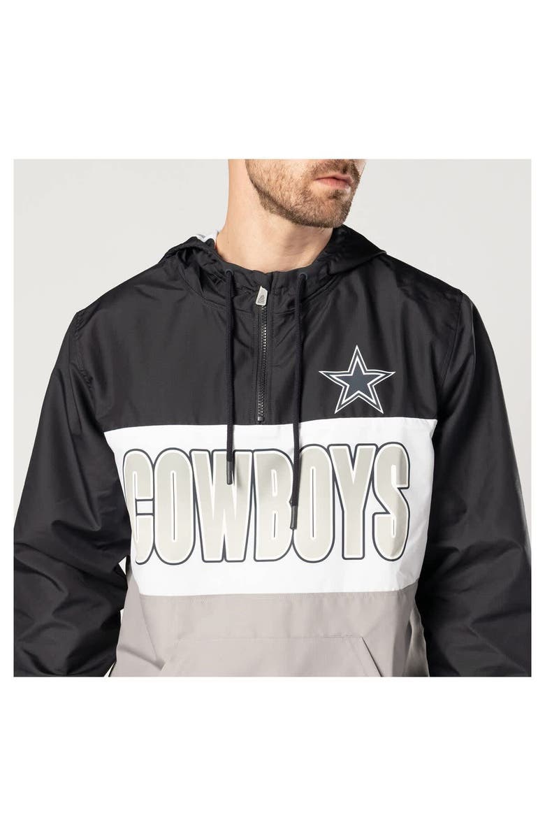 New Era Men's New Era Navy Dallas Cowboys Ripstop Quarter-Zip Hooded Windbreaker, Alternate, color, Navy