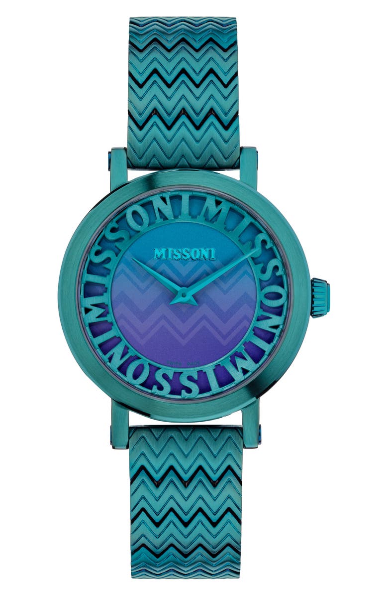 Missoni Melrose Bracelet Watch, 36mm, Main, color, Ip Green