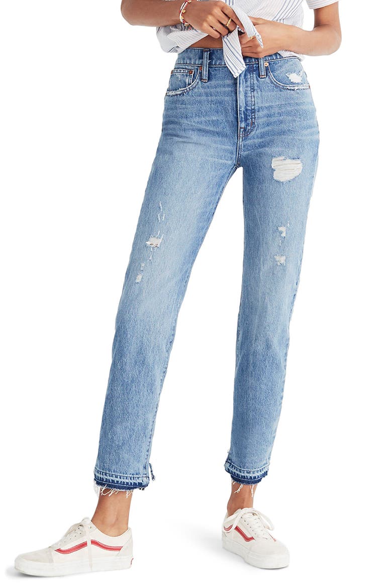 Classic Distressed Straight Leg Jeans, Main, color, TYLER