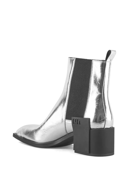 United Nude Jimmy Mens Chelsea Boot In Silver Ii