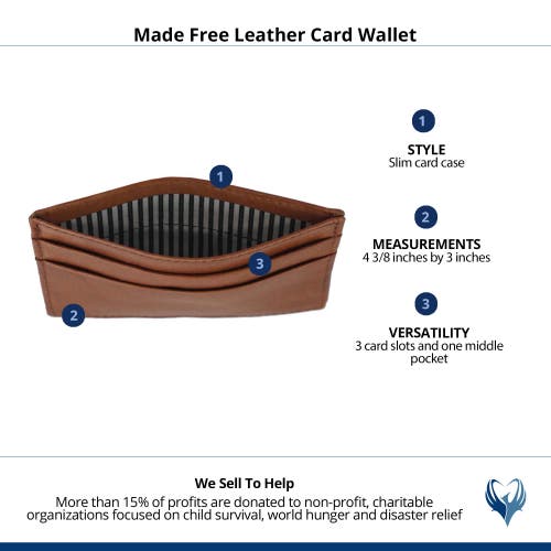 Made Free Leather Card Wallet In Camel