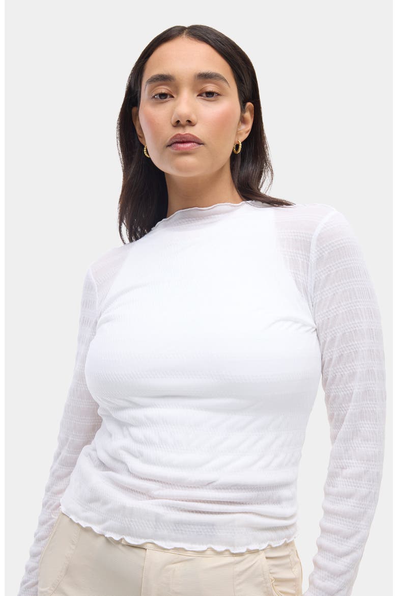 Ynes Texture Top, Alternate, color, WHITE
