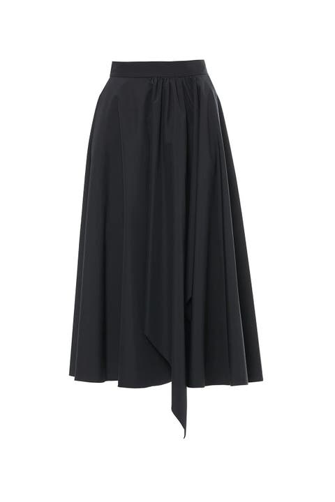 Asymmetric Skirt with Gathered Detailed