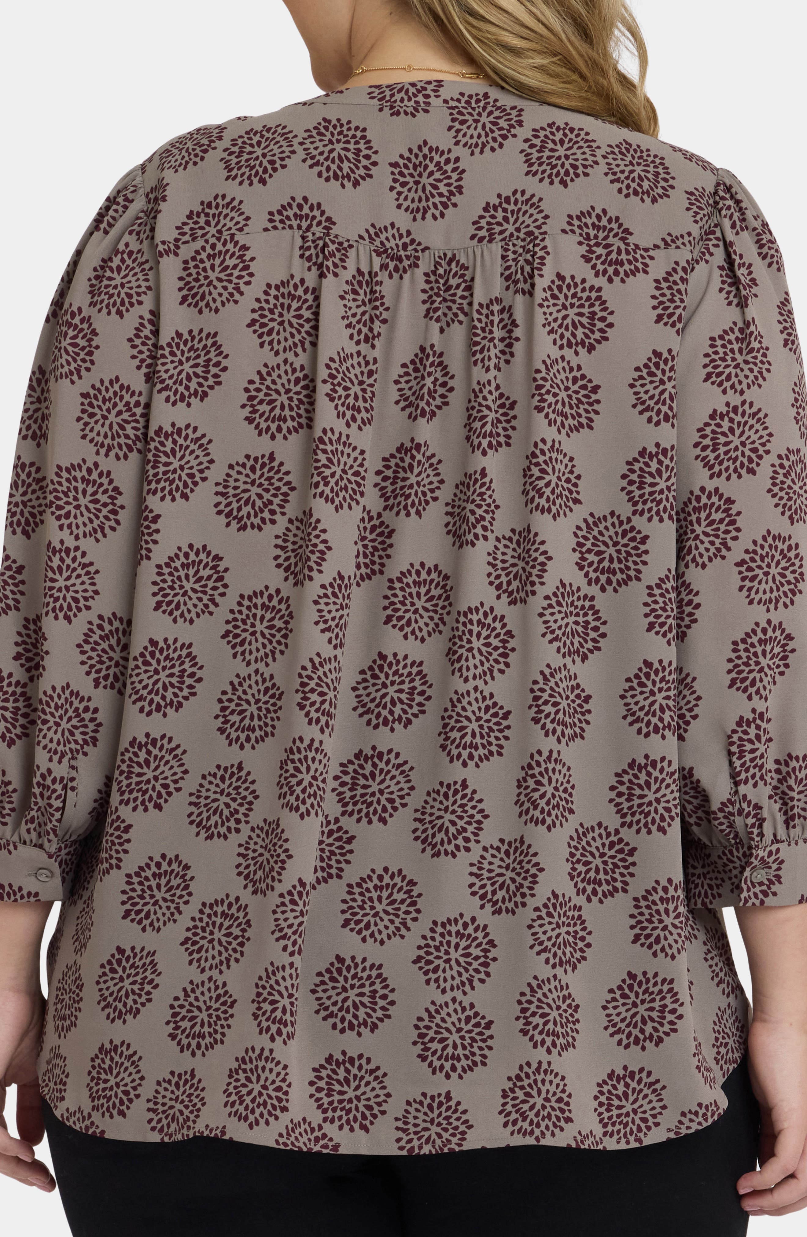 Bonnie Print Georgette Button-Up Top - image 4