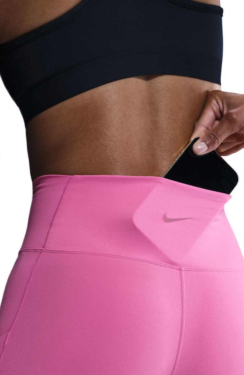 Nike One 8-Inch High Waist Biker Shorts, Alternate, color, Playful Pink