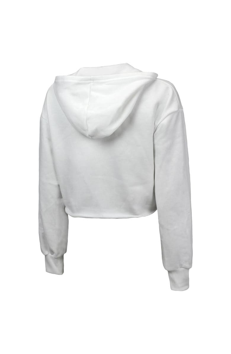 Majestic Threads Women's Majestic Threads White Detroit Tigers Cropped Have A Field Day Tri-Blend Hoodie, Alternate, color, White