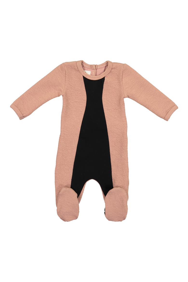 Colorblock Cotton Blend Footie, Main, color, MAUVE