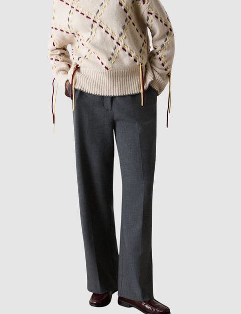 High Rise Straight Trouser