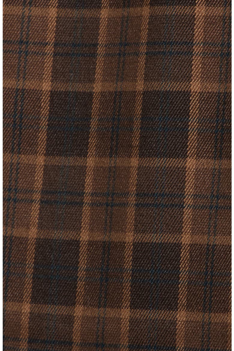 Stretch Cotton Twill Chore Coat, Alternate, color, BROWN PLAID