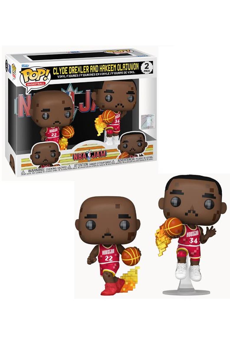 Clyde Drexler & Hakeem Olajuwon (Houston Rockets) 8-Bit NBA Jam Funko Pop! 2Pack, Main, color, Multi-Color