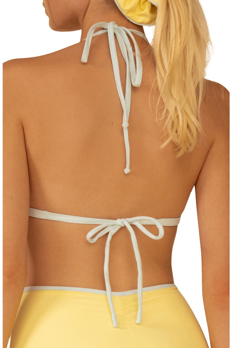 Emma Sunshine Binded String Bikini Top, Alternate, color, SUNSHINE