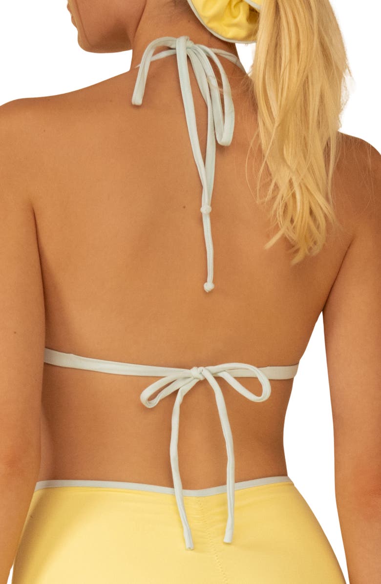 MONTCE Emma Sunshine Binded String Bikini Top, Alternate, color, Sunshine