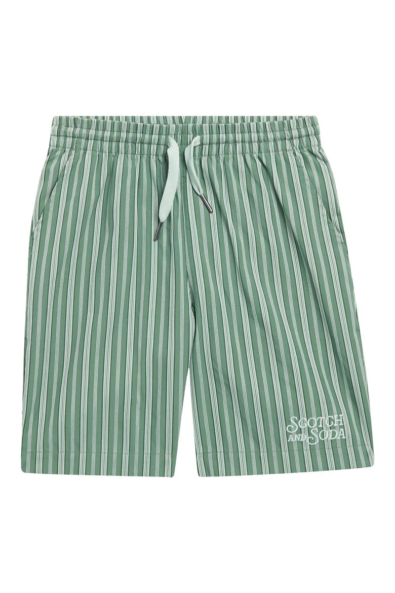 Kids' Stripe Drawstring Shorts, Main, color, MYRTLE