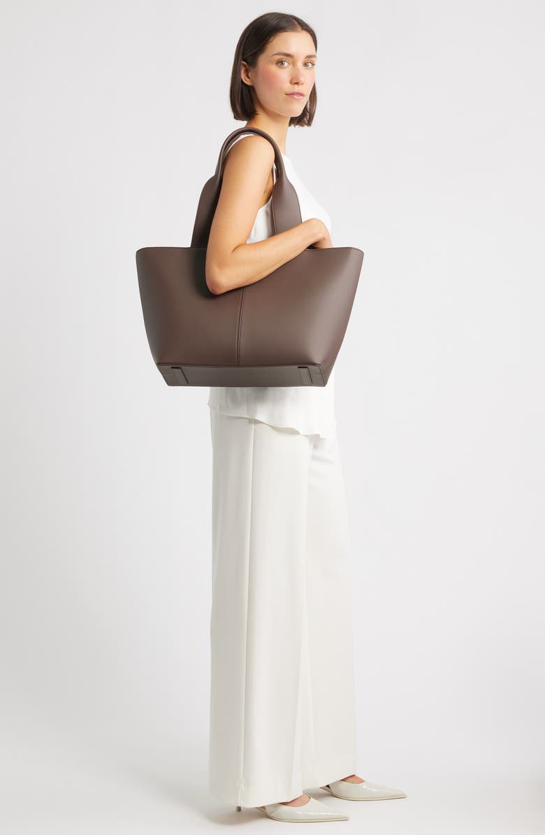 Freja New York Lafayette Faux Leather Tote, Alternate, color, Espresso