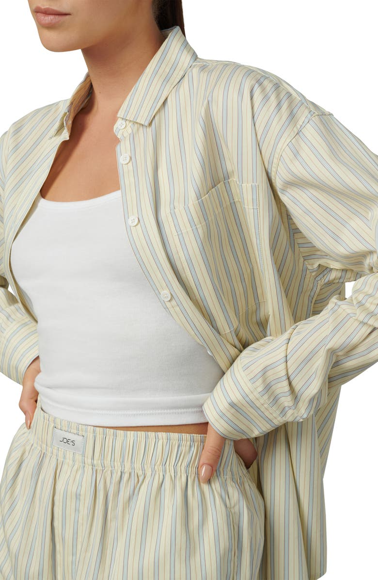 Joe's Relaxed Fit Stripe Button-Down Shirt, Alternate, color, Anise Flower Varig
