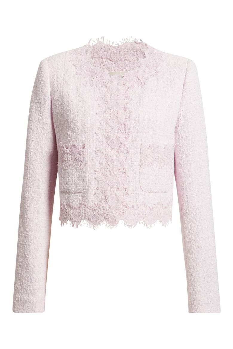 Erina Lace Trim Tweed Jacket, Alternate, color, PARASOL BLUSH