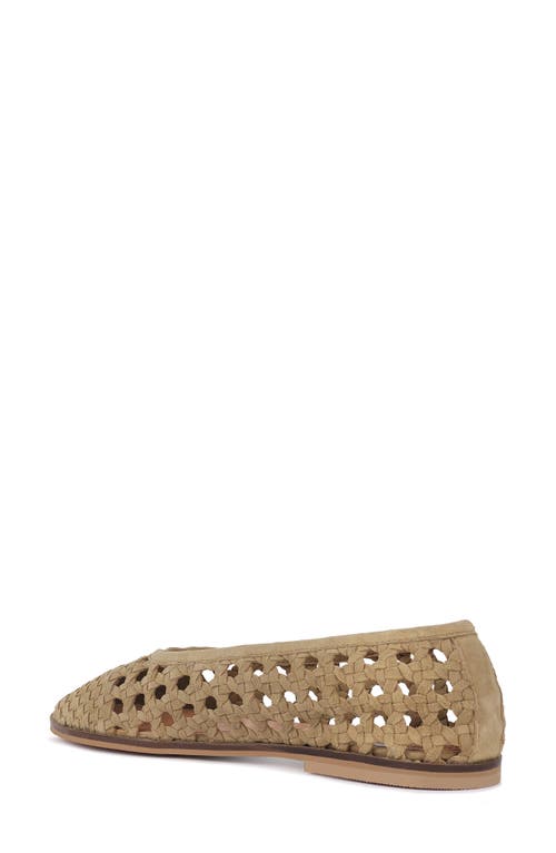 Rag & Co Miyako Woven Leather Ballet Flat In Brown