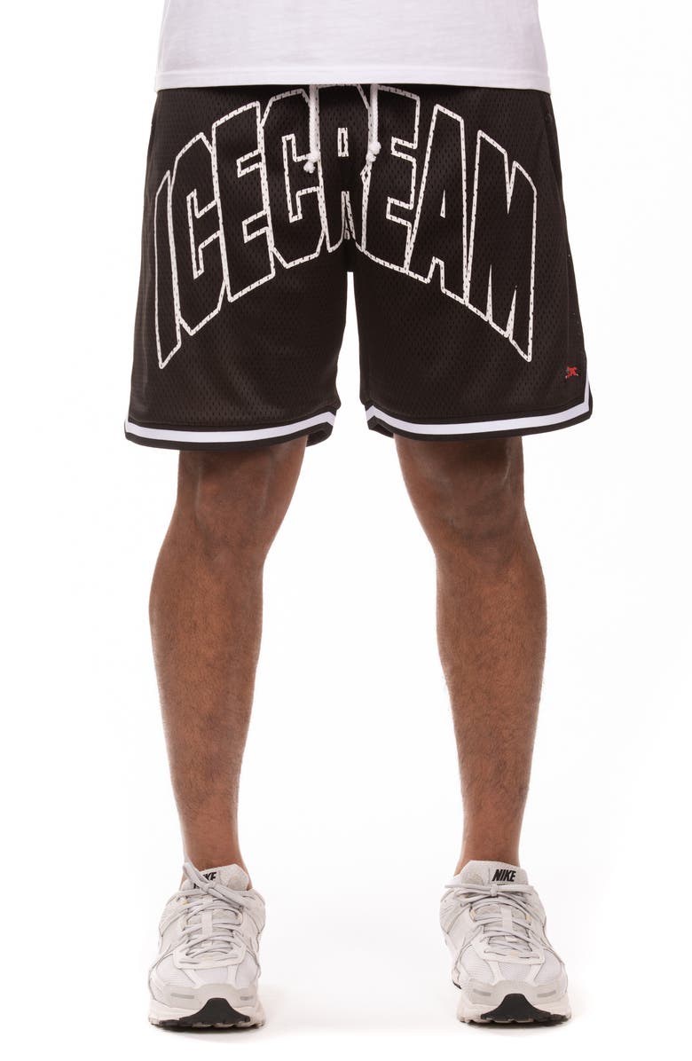 ICECREAM Dippin' Mesh Shorts, Main, color, Black