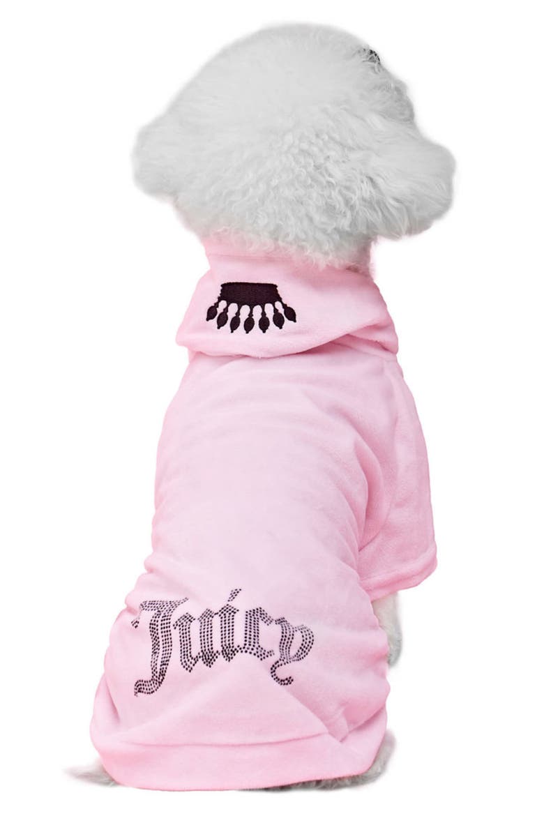 Velour Dog Tracksuit, Main, color, PINK
