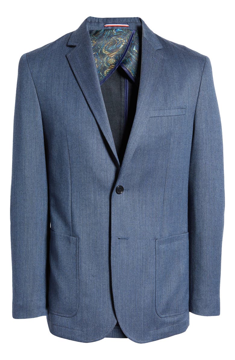 DANIEL HECHTER Haven Twill Wool Blend Sport Coat, Alternate, color, Blue