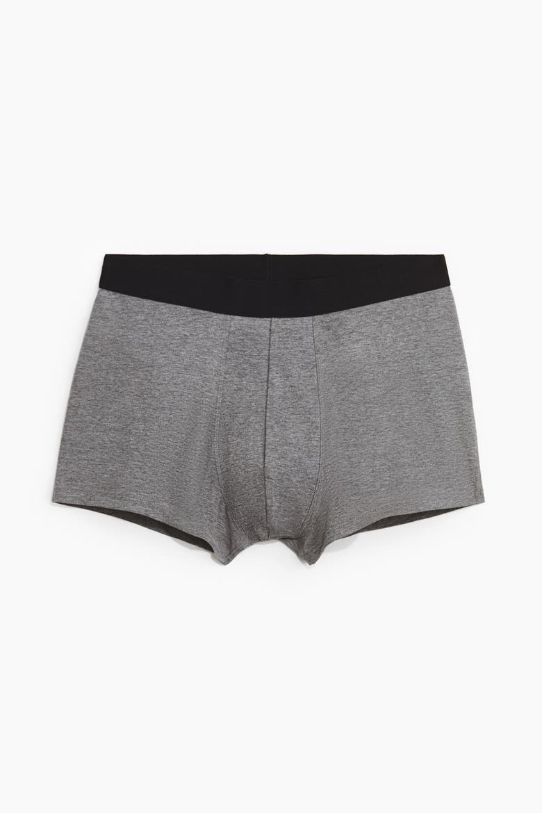 5-pack Short Trunks With Lycra®, Alternate, color, Dark gray melange/black
