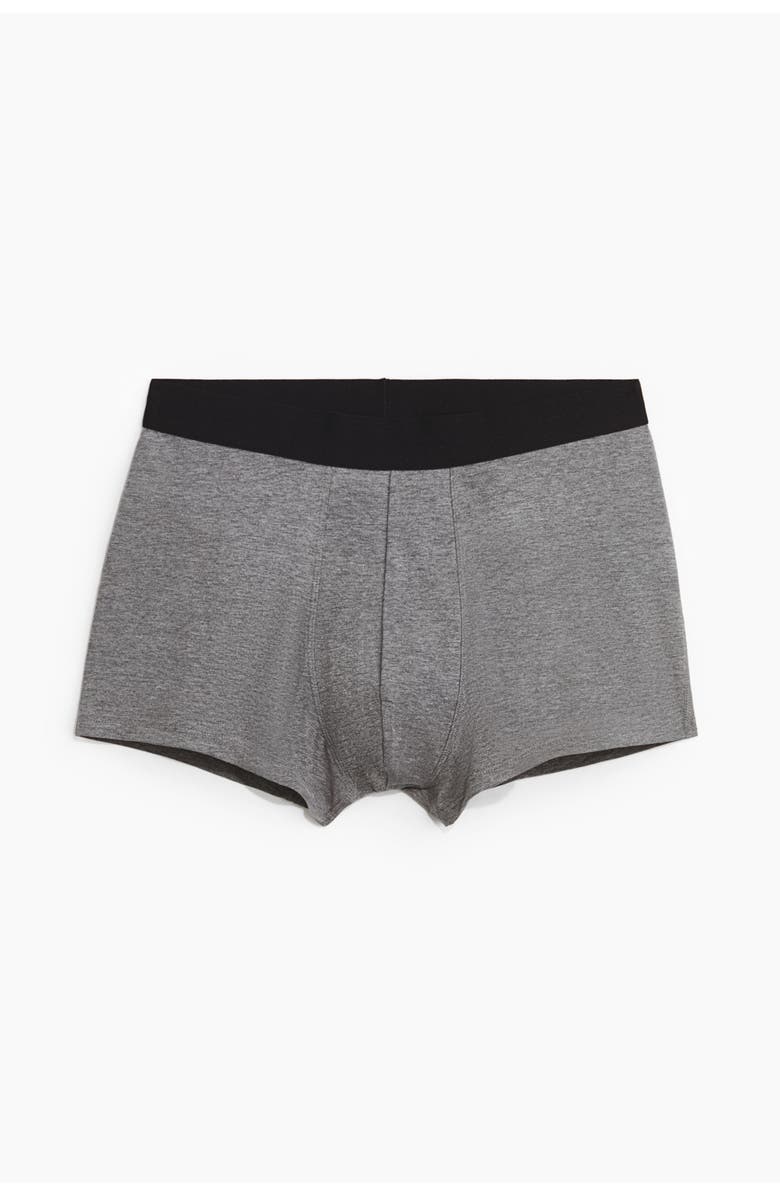H&M 5-pack Short Trunks With Lycra<sup>®</sup>, Alternate, color, Dark Gray Melange/Black