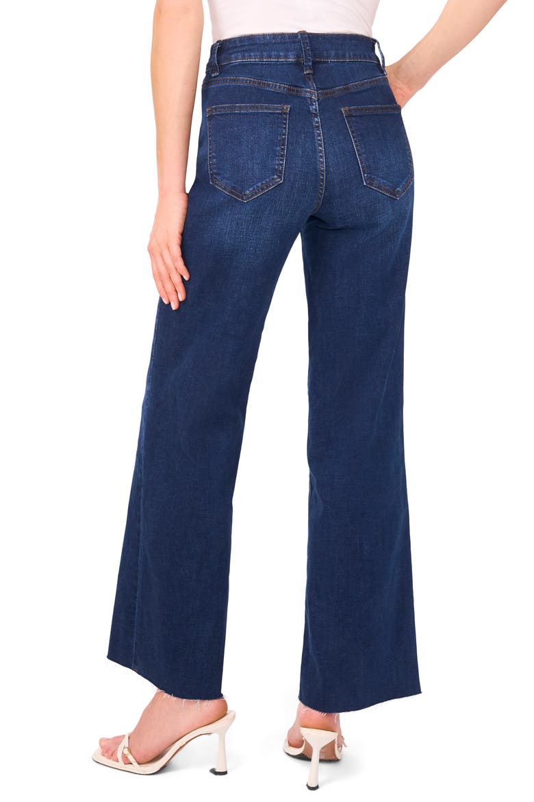 Raw Hem High Waist Wide Leg Jeans, Alternate, color, RIVIERA WASH