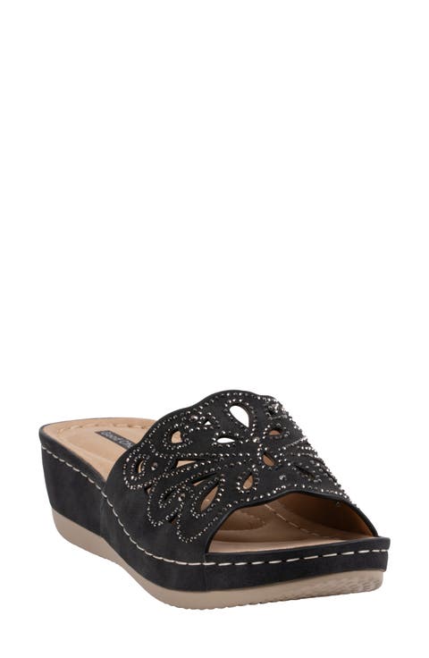 Izzy Embellished Wedge Sandal (Women)