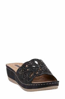 GOOD CHOICE NEW YORK Izzy Embellished Wedge Sandal