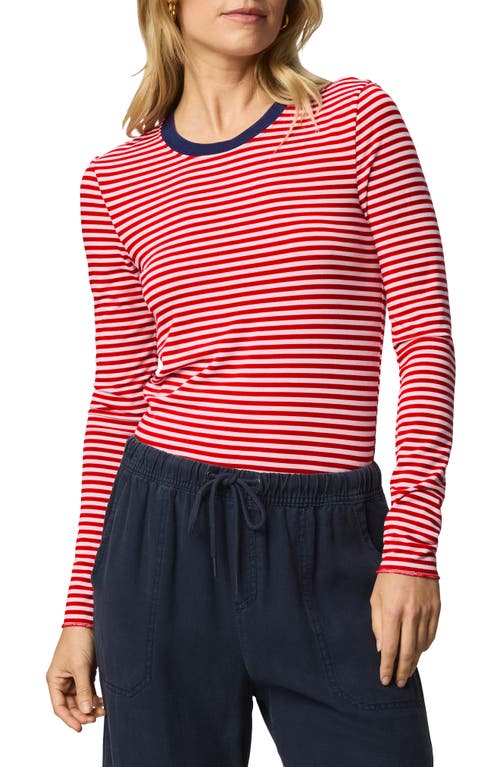 Splendid Striped Long Sleeve Tee In Pink