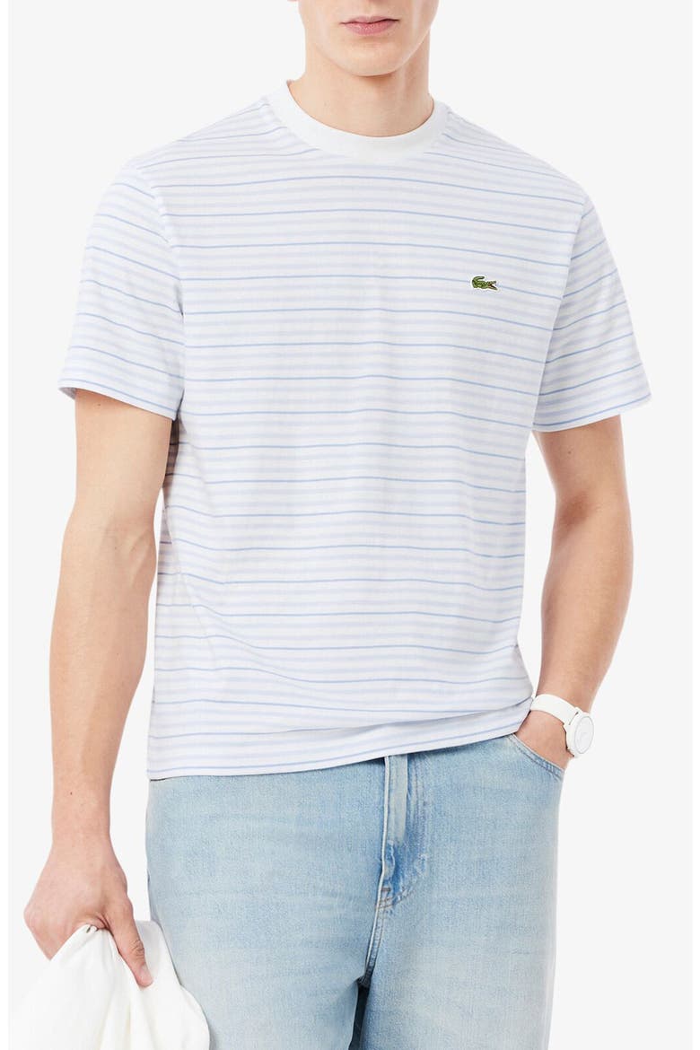 Essentials Stripe Cotton T-Shirt, Main, color, PHOENIX BLUE/ FLOUR