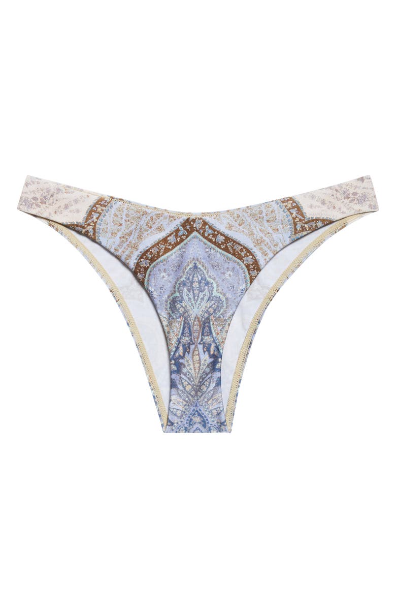 Zimmermann Wanderlust Scoop Bikini Bottoms, Alternate, color, Tapestry Blue Multi
