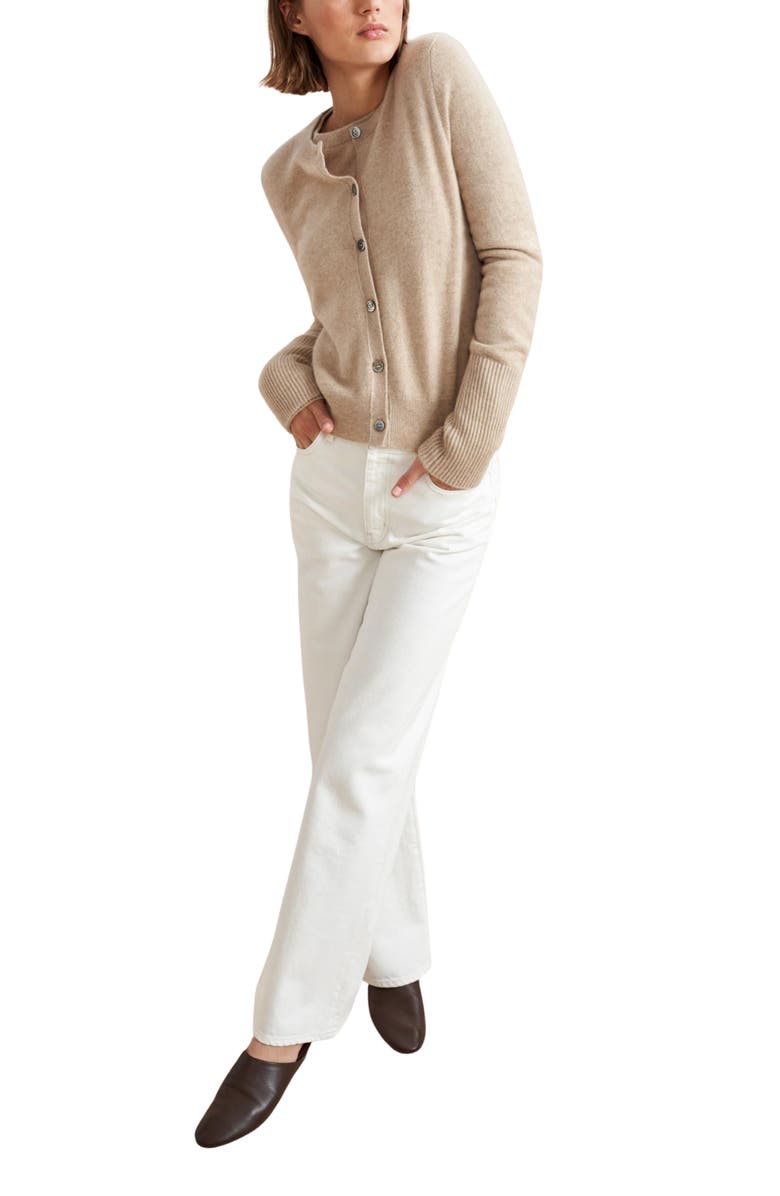 La Ligne Solid Lean Lines Cardigan, Alternate, color, Tan