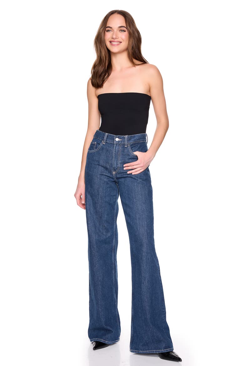 Core Tube Top, Alternate, color, BLACK