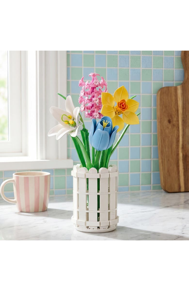 Brickcraft Bricktanicals Trumpet Lilly Building Set, Alternate, color, White