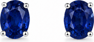 Zuvan Oval Birthstone Stud Earrings