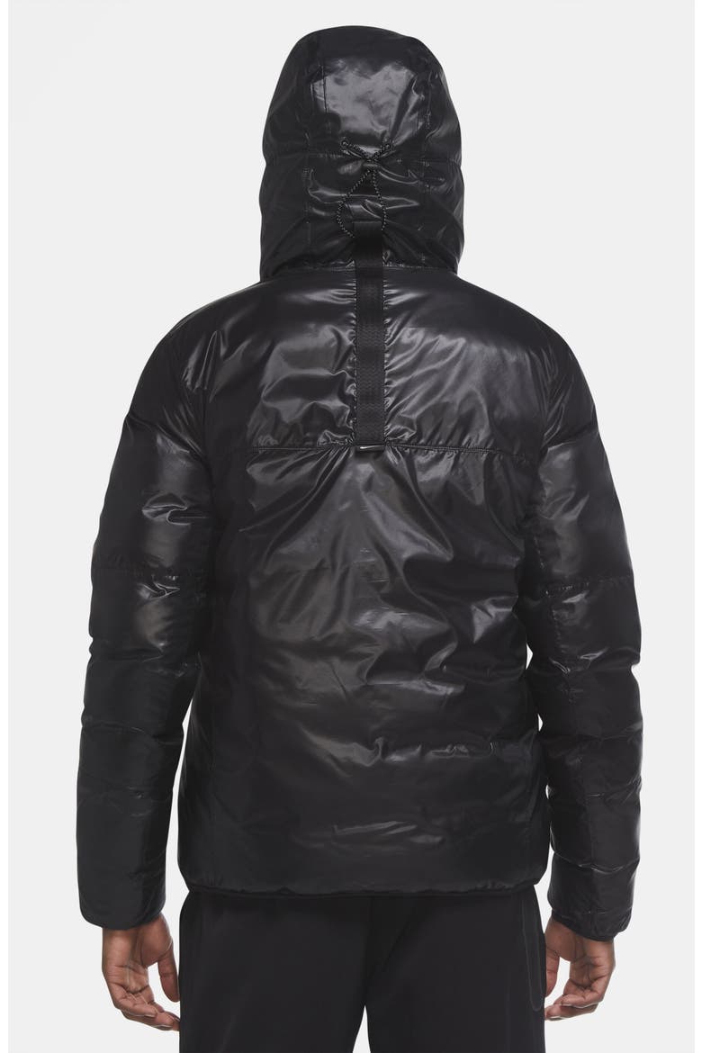 Sportswear Windrunner Repel Hooded Puffer Jacket, Alternate, color, BLACK/ WHITE/ BLACK/ BLACK