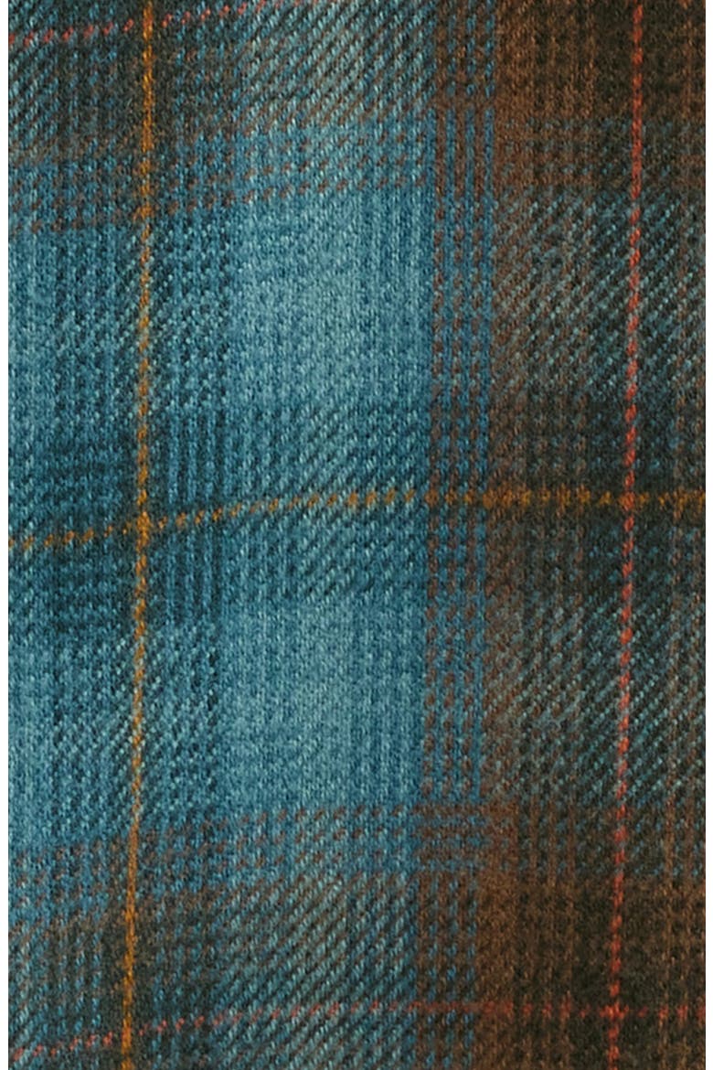 Burnside Plaid Cotton Flannel Button-Up Shirt, Alternate, color, SEA BLUE MULTI PLAID