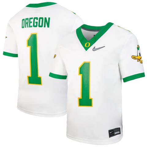 Youth Nike #1 White Oregon Ducks Vapor Fusion Jersey