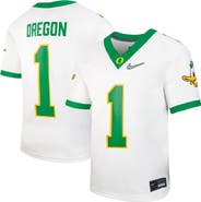 Nike Youth Nike #1 White Oregon Ducks Vapor Fusion Jersey