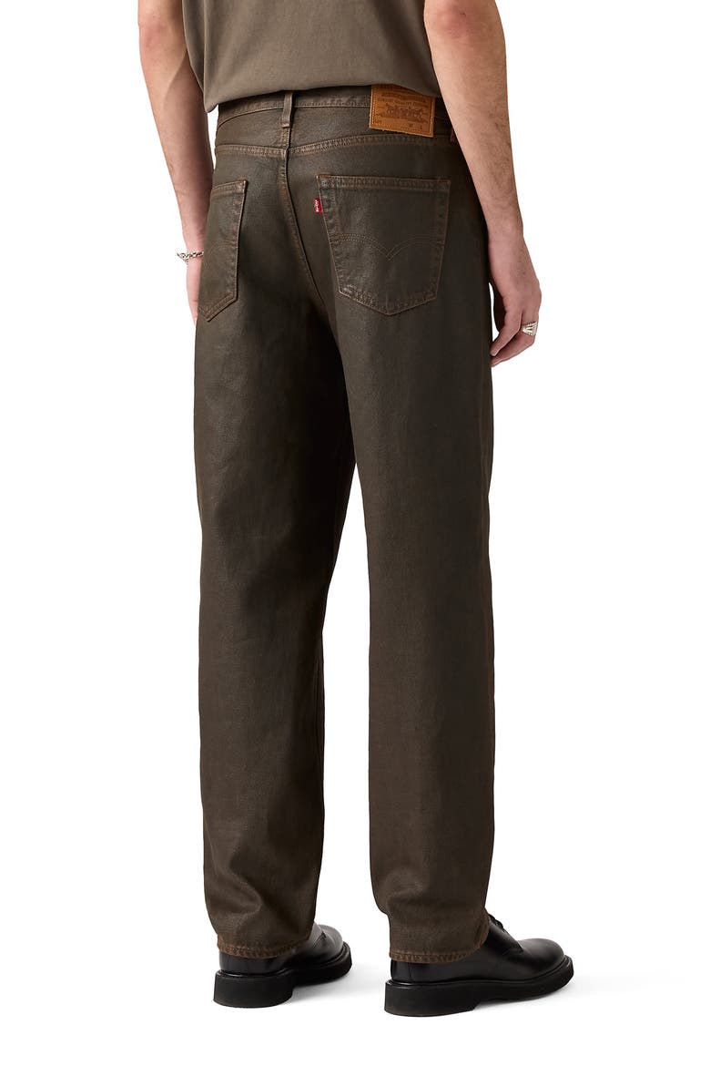 568™ Coated Loose Straight Leg Jeans, Alternate, color, BROWN WOOD JOURNAL COATED