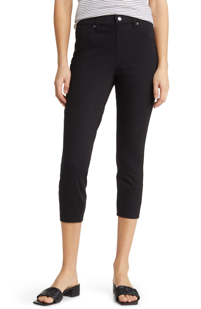 Hue Ultrasoft Denim Capri Leggings, Main, color, Black