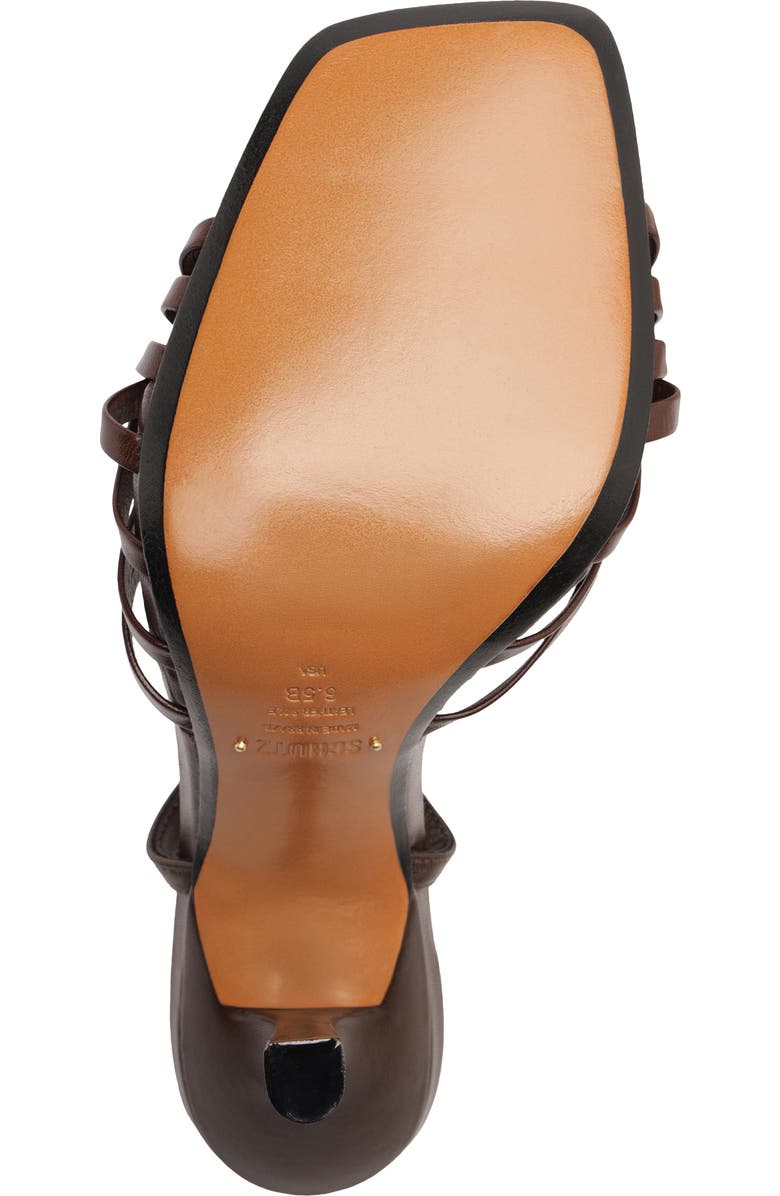 Schutz Tara Ankle Strap Sandal, Alternate, color, Chestnut Brown