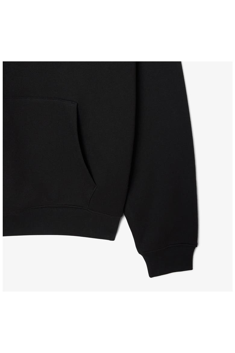 Loose Fit Fuzzy Logo Cotton French Terry Hoodie, Alternate, color, BLACK