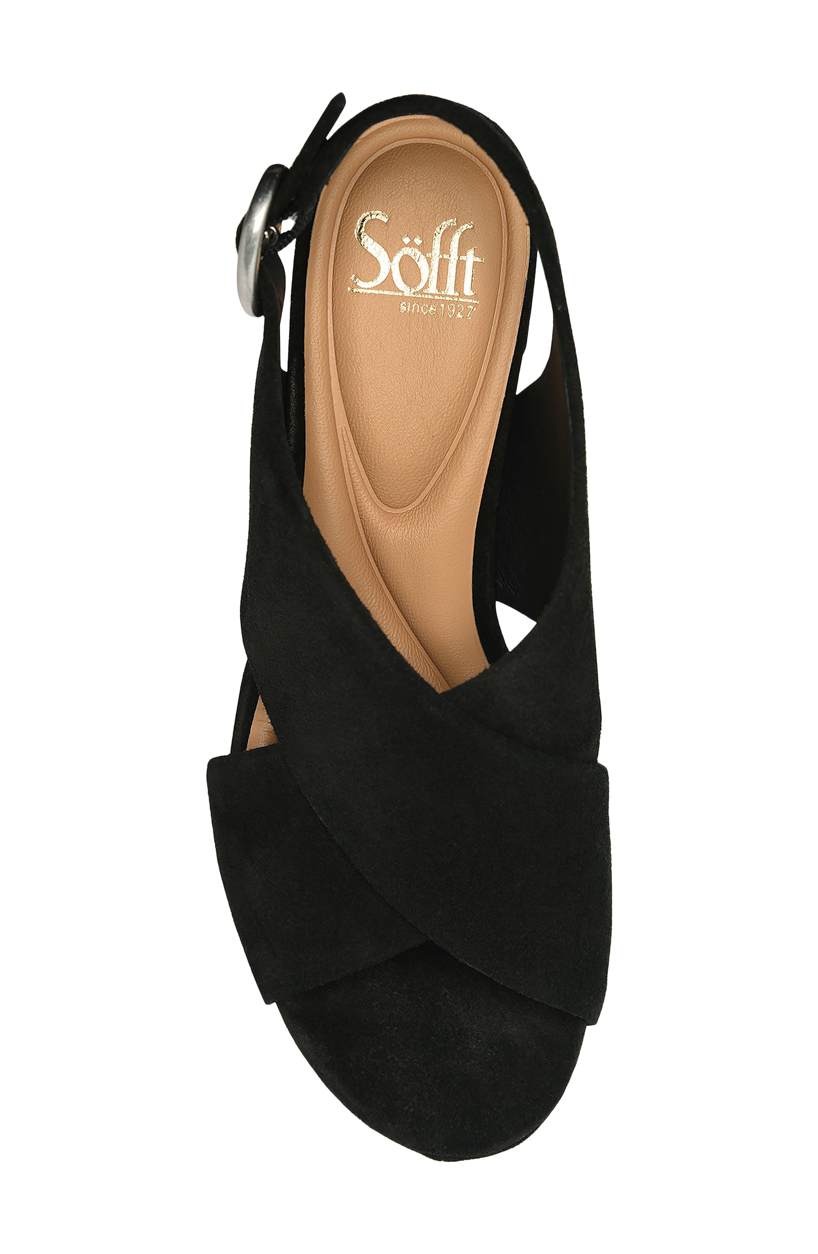 Söfft Lyric Slingback Platform Sandal, Alternate, color, Black