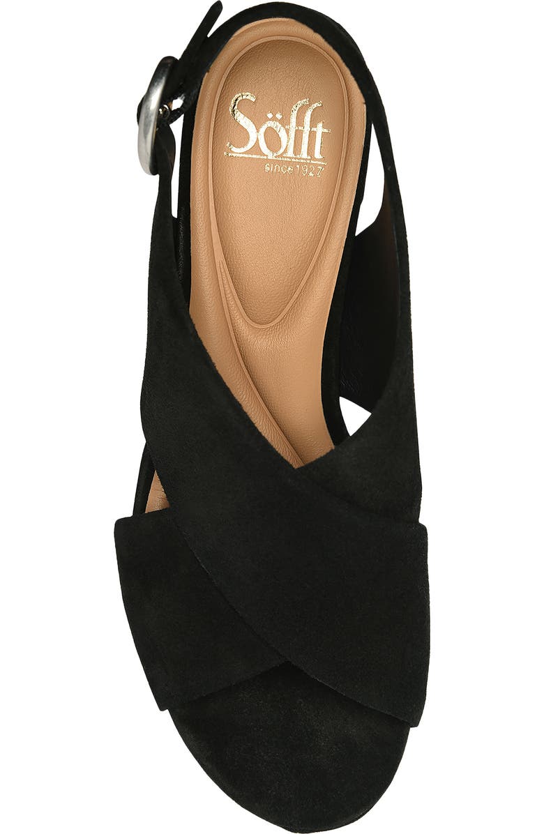 Söfft Lyric Slingback Platform Sandal, Alternate, color, Black