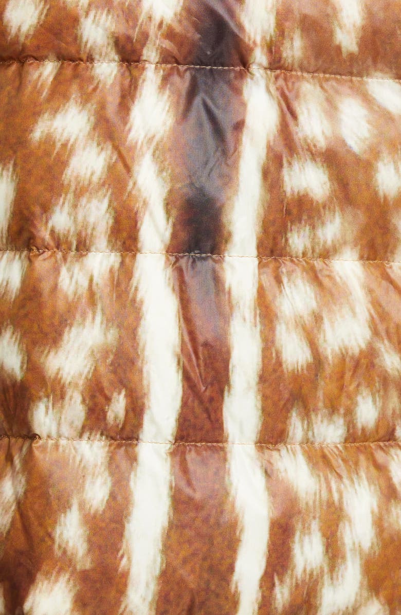 Burberry Colinton Deer Print Down Puffer Coat, Alternate, color, 